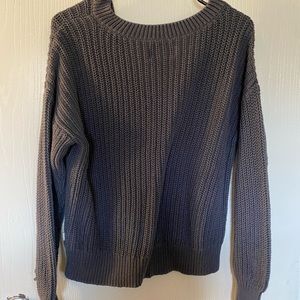 Pink knit sweater gray new worn it has just been in my closet never used